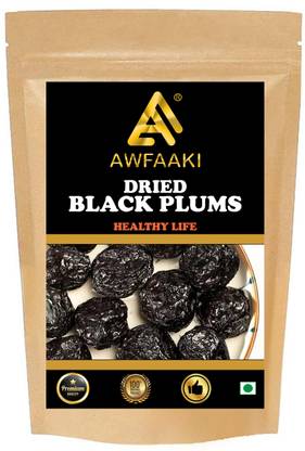 AWFAAKI Dried Black Plums | Dehydrated Whole Black Plums | Dried Jamun 250 g Plums