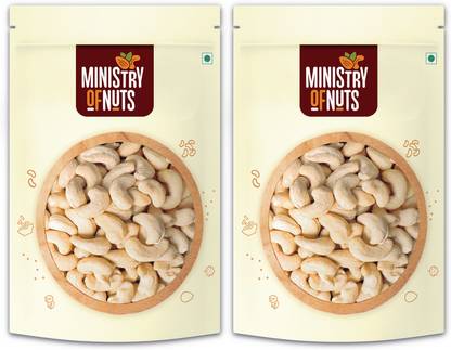 Ministry Of Nuts Pack of 2 Premium Dry Fruits Whole Cashew Nuts 200g - Total 400g Assorted Nuts