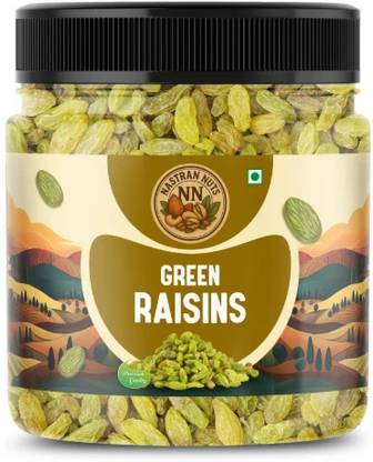 Nastran Nuts Green Raisins | Kishmish | Rich in Iron & Vitamin B | Nutritious Dry Fruit Raisins