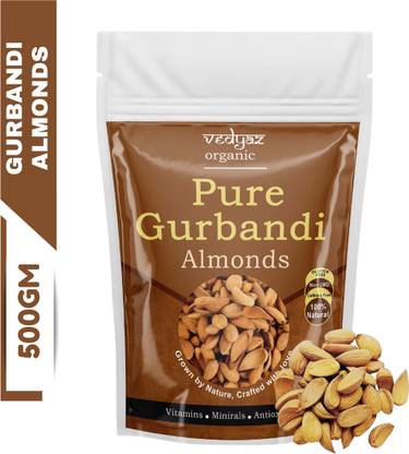 Vedyaz Organic Pure Afghan Gurbandi Badam/Choti Giri -Raw Almonds