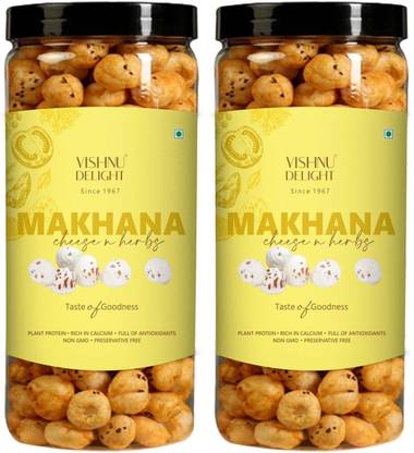 VISHNU DELIGHT Healthy & Crunchy Tasty Cheese & Herbs Flavored Makhana Combo (180 g) Fox Nut