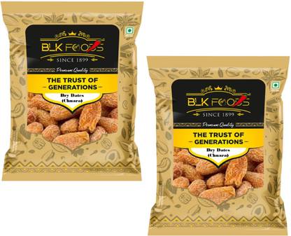 BLK FOODS Select Dates Dry Yellow | Sukha Khajoor (Chuara) 1KG Dates