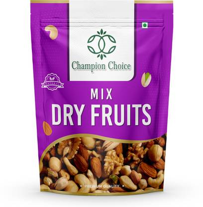 CHAMPION CHOICE Premium Dry Fruits | Mixed Dry fruits | For Health & Energy Boost Almonds, Apricots, Dates, Figs, Cashews, Pistachios, Raisins, Walnuts, Assorted Fruits & Nuts