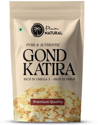 Plum Natural Organic Edible Gond Katira Gum | Pure Tragacanth | Badam Pisin | Dry Fruit Cool Dried Gum