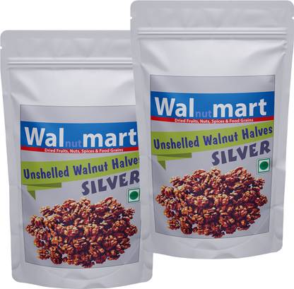 Walnutmart Unshelled Walnut Halves Silver, Walnut Kernels Without Shell Walnuts