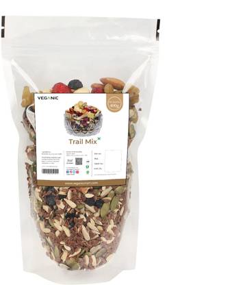 Veganic Mixed Dry Fruits, Berries & Seeds | Super Trail Mix | 20+ Assorted Dry Fruit Mix with Berries, Nuts, Seeds & Fruits