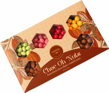 Unwrap Happiness Choc Oh Nuts Assorted Chocolate Coated Nuts 300g | Chocolate Coated Nuts
