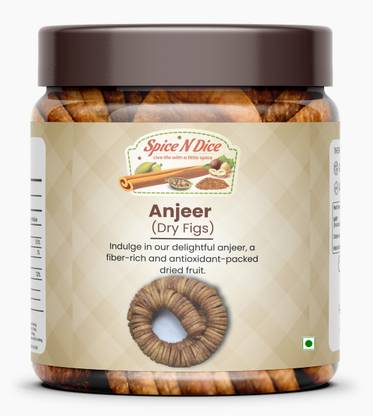 spice n dice Dried Afghani Figs Rich in Fiber Calcium and Iron | Now in new packaging Figs