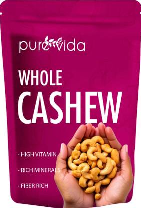 Purevida Premium Goan Cashews, Dry Fruits | Rich in Protein, Healthy Fats & Antioxidants Cashews