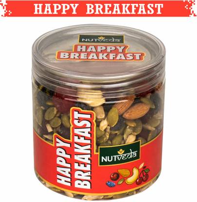 nutveda HAPPY BREAKFAST (BLEND OF SEEDS & BERRIES) Assorted Seeds & Nuts