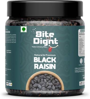 Bite Of Dight Premium Seedless Black Raisins 250gm Raisins
