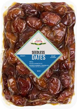 Nature Aahar organic Seedless Dates Pin Khajur Arabian Dates, Dry Fruit Dates (1kg) Dates