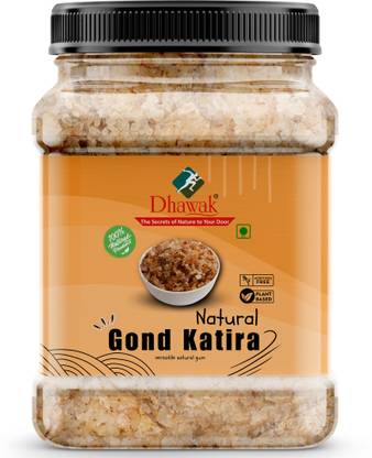 Dhawak Gond Katira Edible Gum |Tragacanth Gum Jar Pack Dried Gum