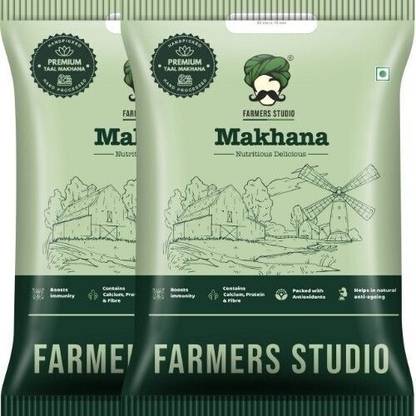 FARMERS STUDIO Premium Phool Makhana (Fox Nuts) 200 Grams, Pack of 2 Fox Nut