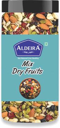 Aldeira Panchmeva Dry Fruits Mix I Fit for Fasting | Healthy Snacks Mixed Nuts Contains Almonds, Cashews, Raisins, Assorted Fruits & Nuts, Assorted Seeds & Nuts