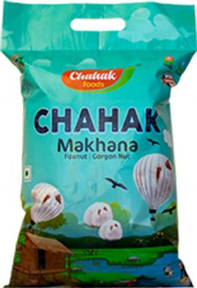 CHAHAK Premium Plain Raw Phool Makhana Plant Based High in Calcium Protein & Fiber Fox Nut