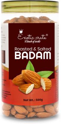 EXOTIC CRATE Premium Whole Almonds - Rich in Protein, Fiber & Healthy Fats | Fresh & Crunchy Almonds