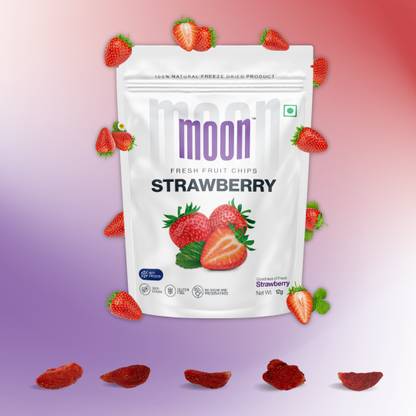 Moon Freeze Dried Strawberry Chips | Healthy Strawberry Snack Strawberries