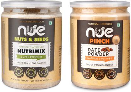 nue Nutrimix Powder375g & Date Powder 400g Dry dates With Nuts And Seeds Combo