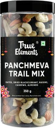 True Elements PanchMeva Trail Mix Dates ,Raisins ,Almonds ,Cashews ,Black Currant Dry Fruits