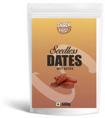 SNACK FIRST Seedless Dates, Wet, Highly Nutritious, Khajur, Gujarat's Dates Dates
