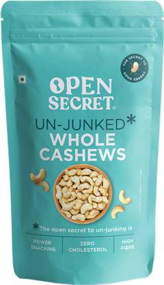 OPEN SECRET Premium Whole Kaju - High Protein Dry Fruit, Fasting Vrat Special Cashews