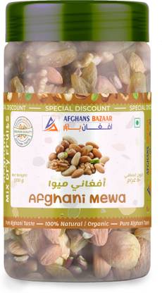 AFGHAN BAZAAR AFGHANI MEWA | MIX AFGHANI DRY FRUITS | JAR PACK Almonds, Pistachios, Figs, Apricots, Raisins