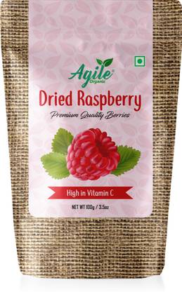 Agile Organic Dried Raspberry, 100g Raspberries