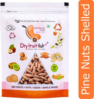 Dry Fruit Hub Pine Nuts with Shell 500gm, chilgoza Nuts, Chilgoza Dry Fruits, Inshell Pine Nuts
