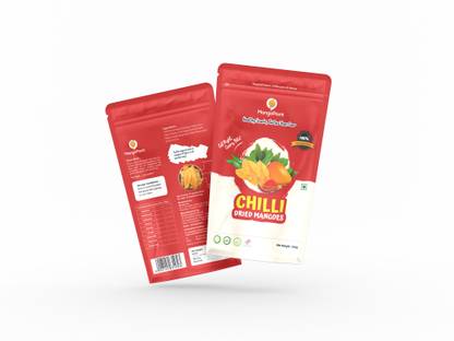 Mangopoint Chilli Dried Mango, Natural Sweet Flavor for Dessert -100g- Pouch - Pack of 5 Mango