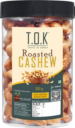 TOK (Tastes Of Kerala) Roasted Cashew Nuts Spicy Salted, Cashews