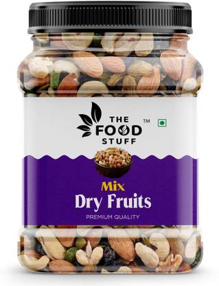 THE FOOD STUFF MIX DRY FRUITS 1KG|PANCHMEWA|RICH IN FIBER|JAR PACK M7 Almonds, Cashews, Apricots, Raisins, Dry Dates, Pistachios, Walnuts, Figs, Kiwi