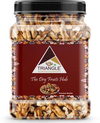 triangle 500g Walnut Kernels Without Shell |Jar Pack|Quarter Kashmiri Akhrot Giri Walnuts, Kernels