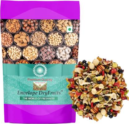 envelope dryfruit 1 Kg Mixed Nuts Premium Trial Mix |11 In 1 International Daily Super Fitness Mix Assorted Seeds & Nuts, Assorted Nuts