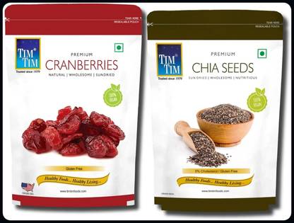 Tim Tim Premium-Cranberries250g and Chia seed200g, Combo pack_A Cranberries