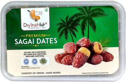 Dry Fruit Hub Jumbo Sagai Dates 500gm ,Sagai Dates Original ,Sugai Khajoor Dried Dates