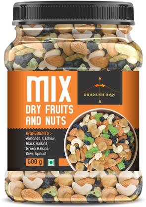 Dhanush Ban Premium Mixed Dry fruits Almonds, Cashews, Raisins, Kiwi, Dates, Apricots