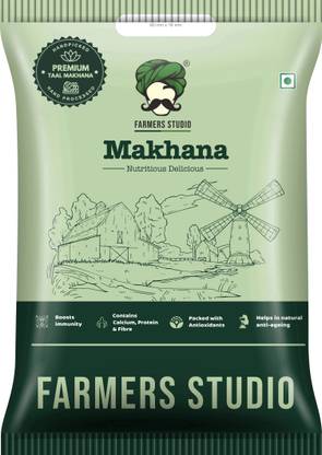 FARMERS STUDIO Premium Makhana | Rasgulla Size Fox Nut