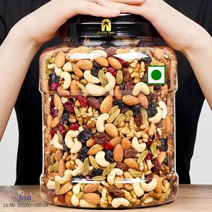 Golden Tree 100% Fresh & Healthy Premium Mixed Dry Fruits| Dried Nutmix| Source of Protein
