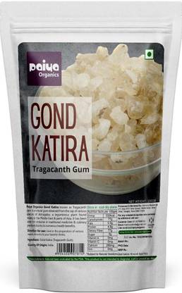 paiya organics Gond Katira Pure Organic Edible Tragacanth Gum for Smoothies & Falooda Drinks Dried Gum