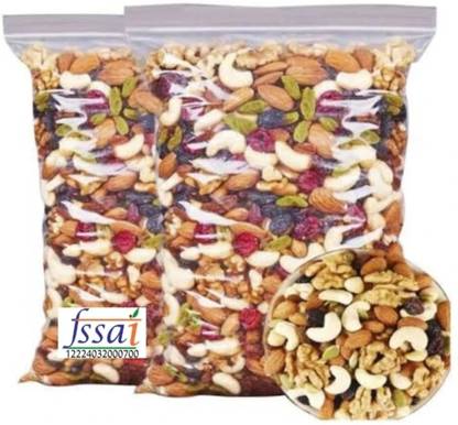 Mv platter Mix dryfruits Nutmix Premium Trail Mix panchmeva dry fruits 500gm Cashews, Dates, Almonds, Apricots, Raisins, Dry Dates, Amla