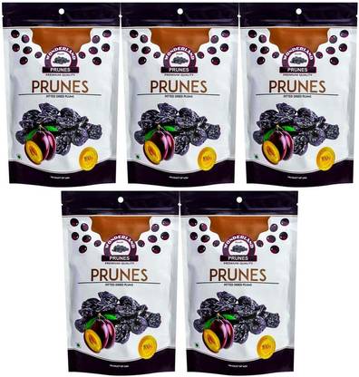WONDERLAND Pitted Dried Plums 1kg ( Pack of 5-200g Each) Prunes