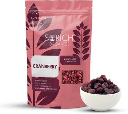 Sorich Organics Cranberry Rich in Oxidant Ready to Eat Snack & Dry Nuts & Seeds Cranberries