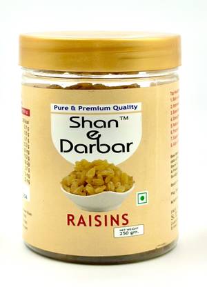 Shan e Darbar Premium Seedless Plain Green Raisins | Dry Fruit Kishmish Fresh & Natural Raisins