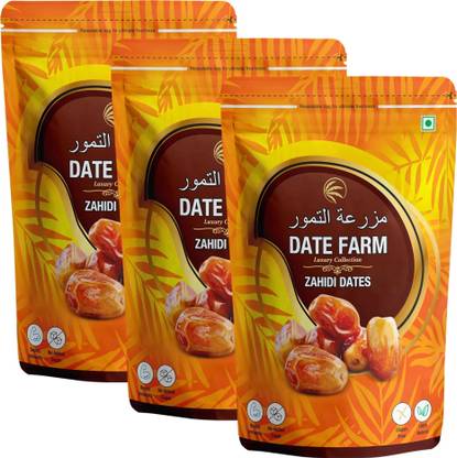 Date Farm Zahidi Luxury & 100% Natural Khajur, Boosts Immunity, Arabian Wet Dates