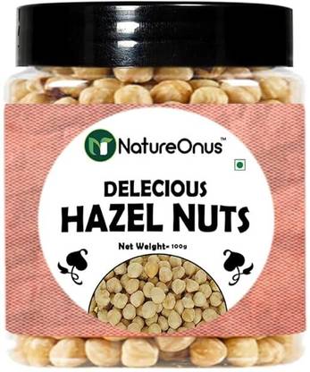 NatureOnus Premium Hazelnuts 100gms | Healthy & Delicious Hazel Nuts For Eating, Hazelnuts