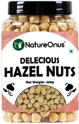NatureOnus Premium Hazelnuts 250gms | Healthy & Delicious Hazel Nuts For Eating Hazelnuts