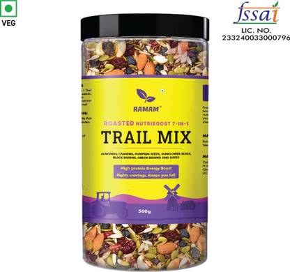 Ramam Nutriboost Premium 7 in 1 Trail Mix |Roasted Nuts & Seeds|High Protein & Fiber Assorted Seeds & Nuts