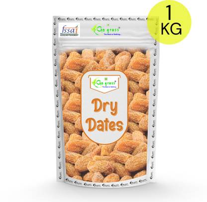GO GRASS 1 kg | Khajur | Dates | Exceptional Taste and Soft Texture, No Sugar | Dates