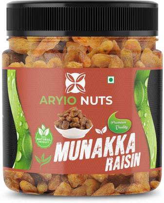 Aryio Nuts Raisins With Seeds (Large Munakka) Superior Quality, King Size Raisins Raisins